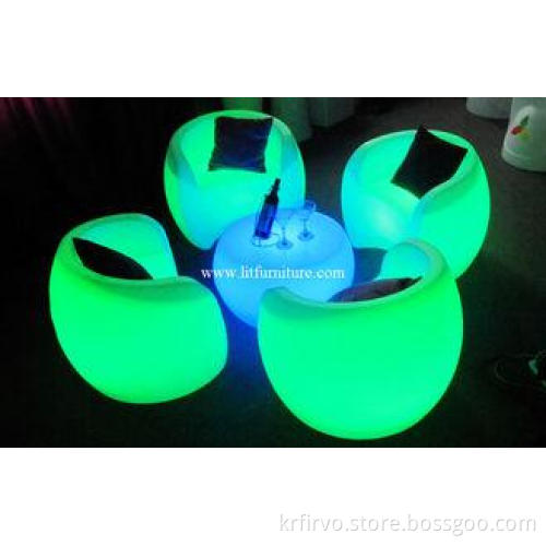 CE , ROHS , UL Illuminated / Glow Chair with 16 colors ligh